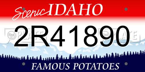 2R41890 Idaho License Plate