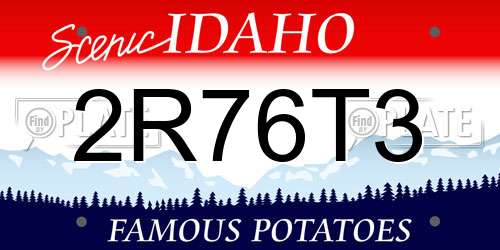 2R76T3 Idaho License Plate