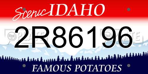 2R86196 Idaho License Plate