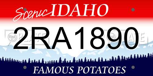 2RA1890 Idaho License Plate