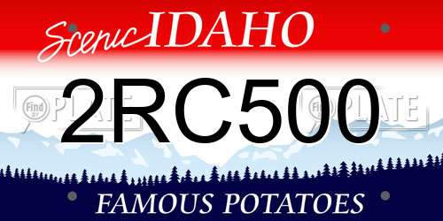 2RC500 Idaho License Plate