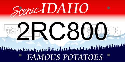 2RC800 Idaho License Plate