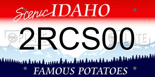 2RCS00 Idaho License Plate