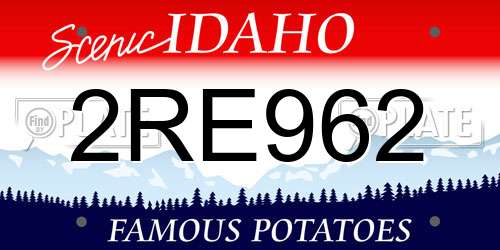 2RE962 Idaho License Plate