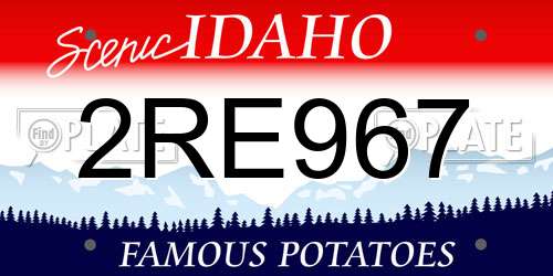 2RE967 Idaho License Plate