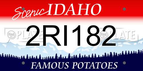 2RI182 Idaho License Plate