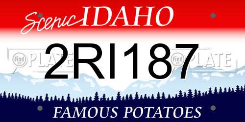 2RI187 Idaho License Plate