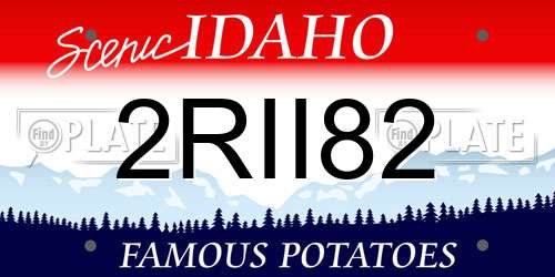 2RII82 Idaho License Plate