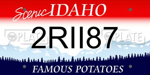 2RII87 Idaho License Plate