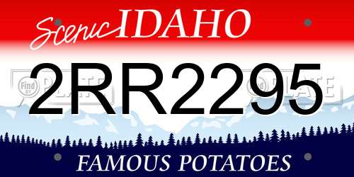 2RR2295 Idaho License Plate