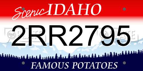 2RR2795 Idaho License Plate