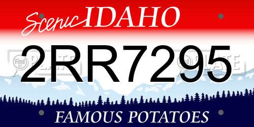 2RR7295 Idaho License Plate
