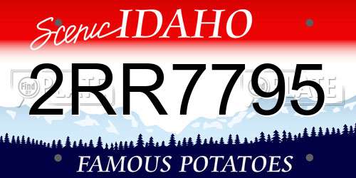 2RR7795 Idaho License Plate