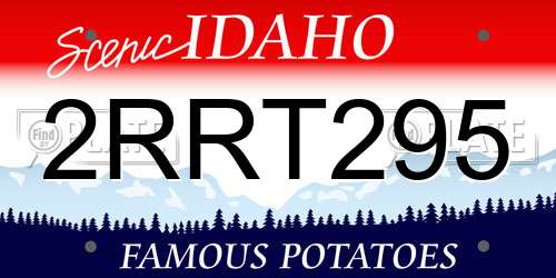 2RRT295 Idaho License Plate