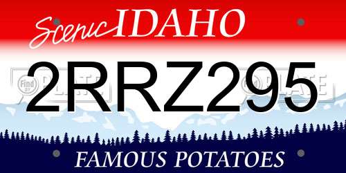 2RRZ295 Idaho License Plate