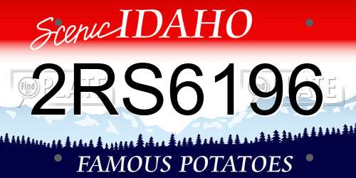 2RS6196 Idaho License Plate