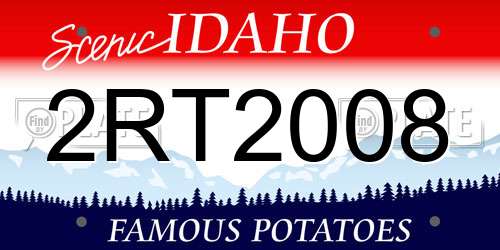 2RT2008 Idaho License Plate