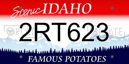 2RT623 Idaho License Plate