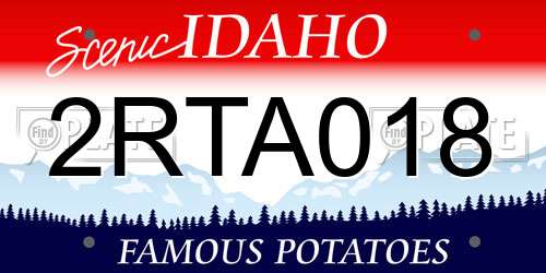2RTA018 Idaho License Plate