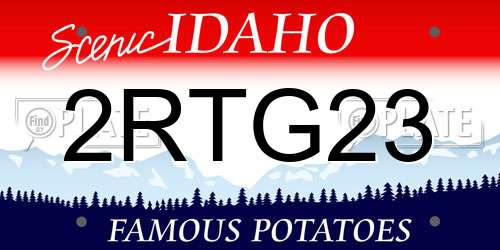 2RTG23 Idaho License Plate