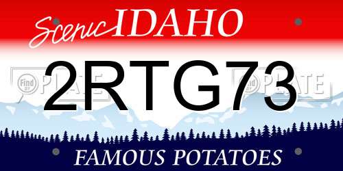 2RTG73 Idaho License Plate