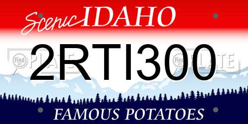 2RTI300 Idaho License Plate
