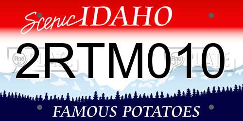 2RTM010 Idaho License Plate