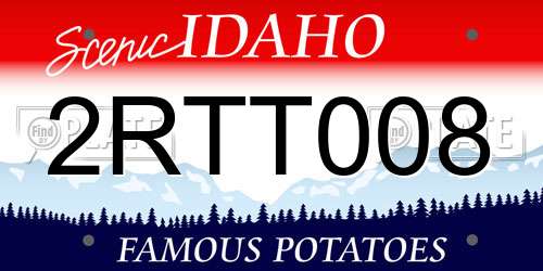 2RTT008 Idaho License Plate