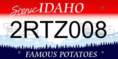 2RTZ008 Idaho License Plate