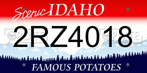 2RZ4018 Idaho License Plate