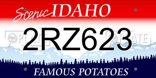 2RZ623 Idaho License Plate