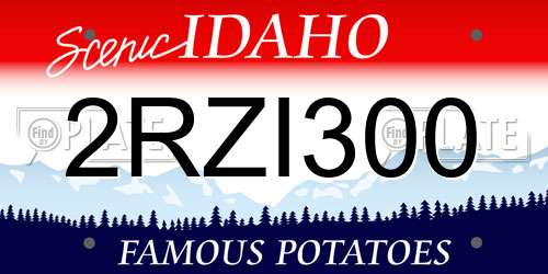 2RZI300 Idaho License Plate