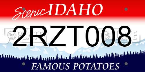 2RZT008 Idaho License Plate