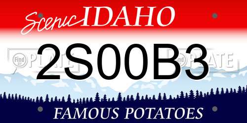 2S00B3 Idaho License Plate