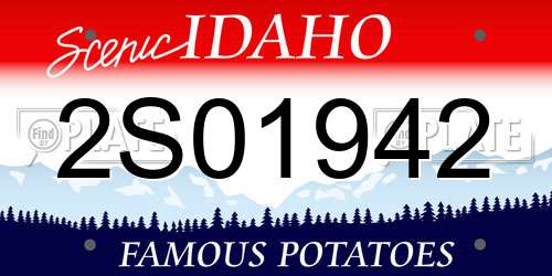 2S01942 Idaho License Plate