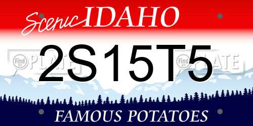 2S15T5 Idaho License Plate