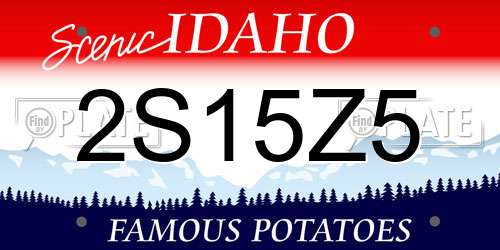 2S15Z5 Idaho License Plate