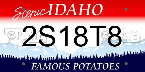 2S18T8 Idaho License Plate