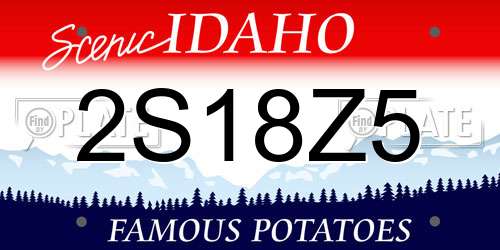 2S18Z5 Idaho License Plate