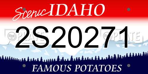 2S20271 Idaho License Plate