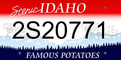 2S20771 Idaho License Plate