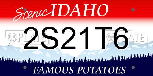 2S21T6 Idaho License Plate
