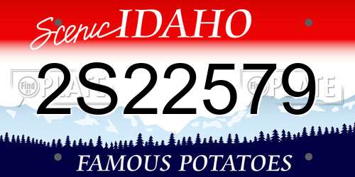 2S22579 Idaho License Plate