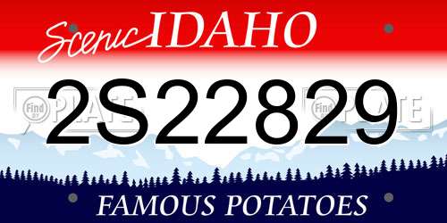 2S22829 Idaho License Plate