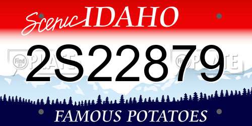 2S22879 Idaho License Plate
