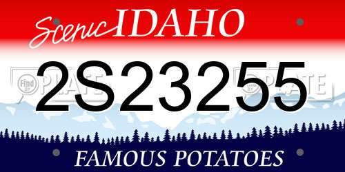 2S23255 Idaho License Plate