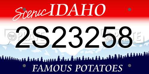 2S23258 Idaho License Plate
