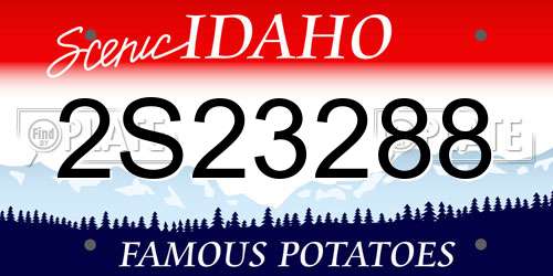 2S23288 Idaho License Plate