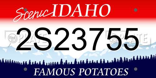 2S23755 Idaho License Plate