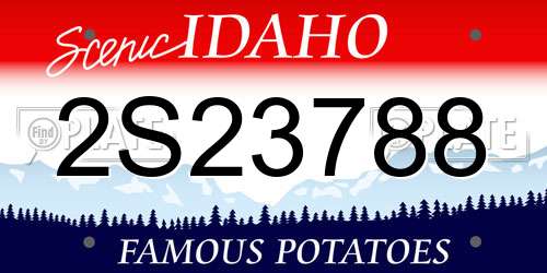 2S23788 Idaho License Plate